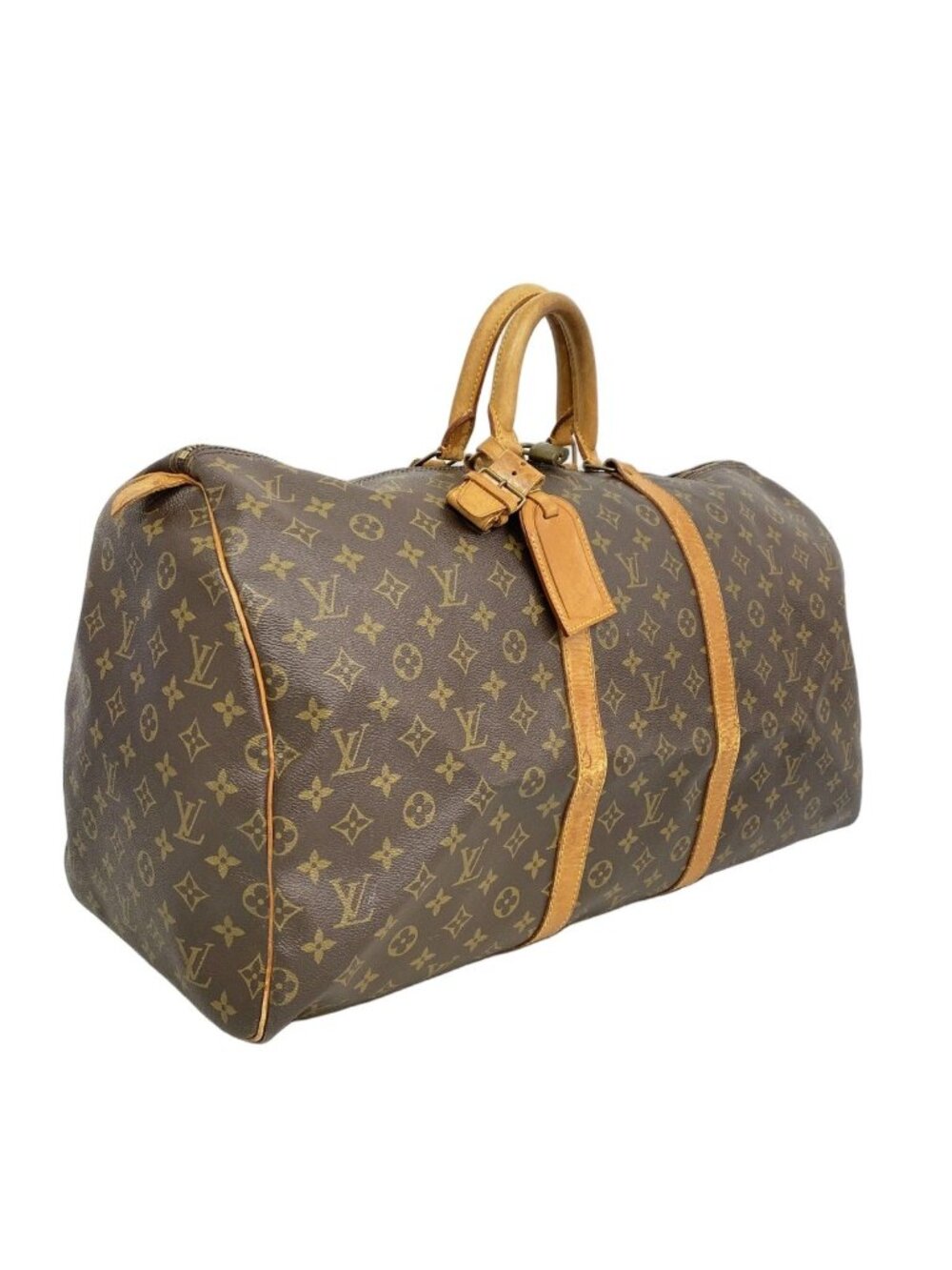 Louis Vuitton Boston Bag Monogram Keepall 55 Brown - Picture 2 of 10
